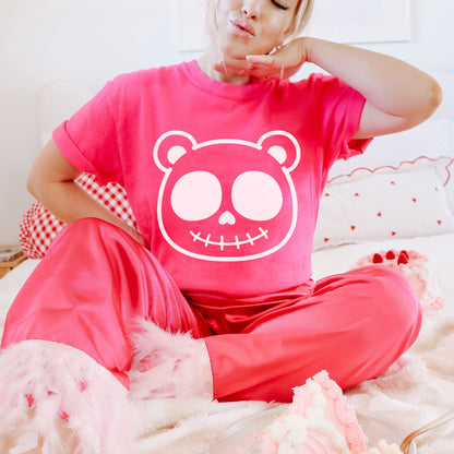 Emo Teddy Bear Tee - GingerTots - Comfort Colors Shirt - S - Black -