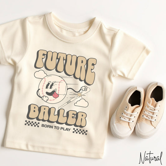 Future Baller Tee - GingerTots - Bella Canvas Toddler - 2T - White -